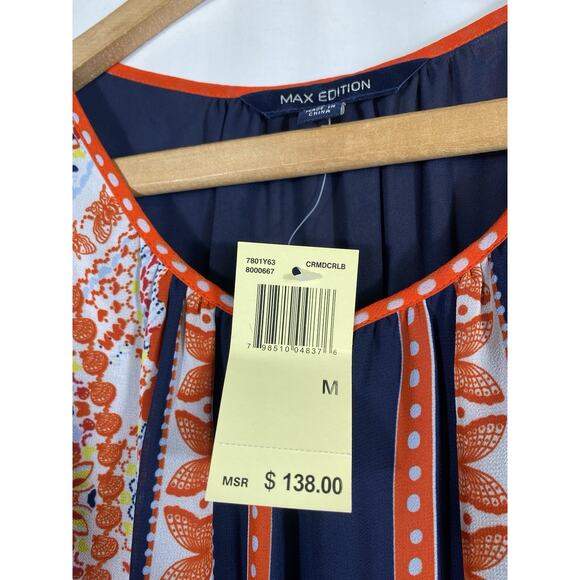 Butterfly Print Maxi Dress Size Medium Cold Shoulder Chiffon Boho Fairy Y2K New - Picture 10 of 14